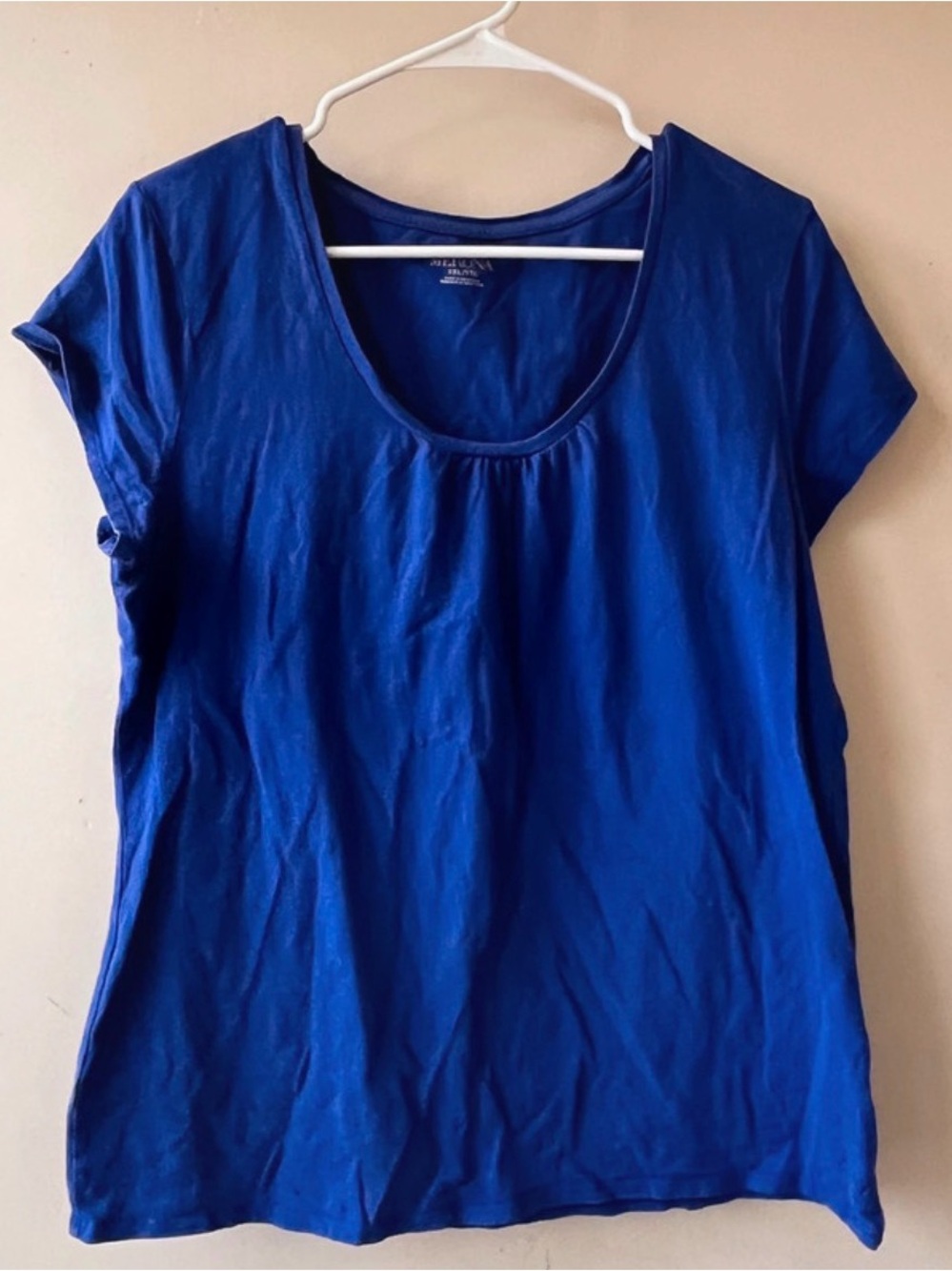 Merona Scoop Neck Short Sleeve Tee in Royal Blue